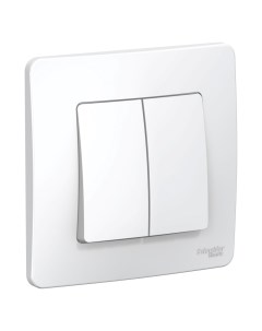 Бел. Переключатель 2-кл. (с рамкой) BLNVS106601 Blanca