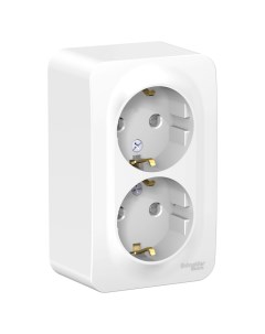 Бел. Розетка 2-нездн. с/з с/ш изол.пл BLNRA011211 Blanca