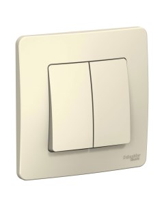 Молочн. Переключатель 2-кл. (с рамкой) BLNVS106602 Blanca