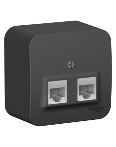 Антрацит Розетка 2*RJ45 BLNIA045456 Blanca