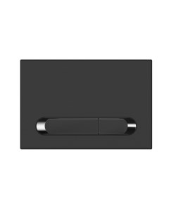 Кнопка для инсталляции ESTETICA пластик черный матовый с рамкой хром арт 64112 Cersanit