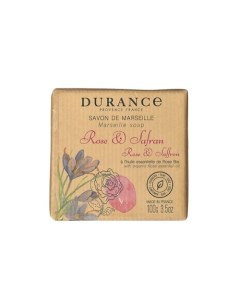Марсельское мыло кусковое Роза и шафран Rose Saffron 100 Durance
