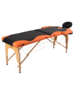 Массажный стол складной деревянный 70 см 2 с черно оранжевый Atlas sport