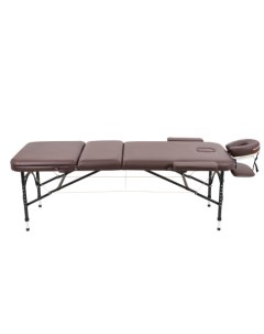 Массажный стол складной алюминиевый Strong 70 см 3 с усиленная столешница коричневый Atlas sport