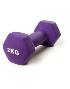Гантель виниловая 2 кг фиолетовая Atlas sport