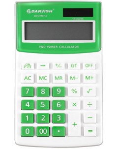 Калькулятор настольный бело зелёный DV 2716 12N Darvish
