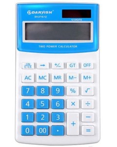 Калькулятор настольный бело голубой DV 2716 12B Darvish