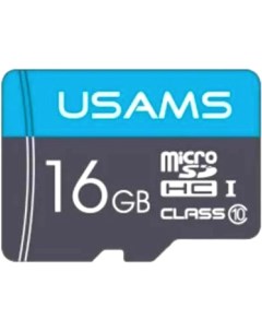 Карта памяти MicroSDHC 16Gb Class 10 US ZB093 синий ZB93TF01 Usams