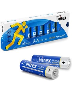 Батарейка аккумулятор зарядное щелочная R6 AA 1 5V Мультипак 10 шт Mirex