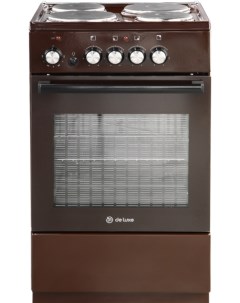 Кухонная плита 5004 18э 014 коричневый De luxe