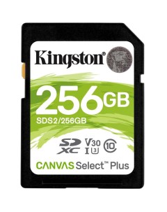 Карта памяти SDHC 256Gb Class10 Canvas Select 100R CL10 UHS I SDS2 256GB Kingston