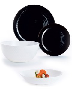 Набор столовой посуды Pampille Black White Q6162 Luminarc