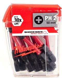 Бита Shockwave PH2 50 мм 10шт 4932430855 Milwaukee