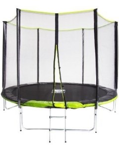 Батут GREEN 8 FT Extreme 3 опоры с защитной сеткой и лестницей Fitness trampoline