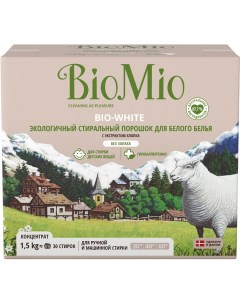 Стиральный порошок для белого белья экологичный 1500 г Biomio