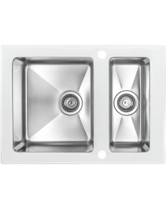 Кухонная мойка Sanitary со стеклом GS 6750 2 White Zorg