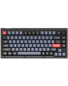 Клавиатура V1 Frosted Black RGB Hot Swap Knob K pro Brown Switch Keychron