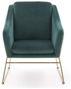 Кресло Soft 3 темно зеленый золотой Halmar