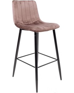 Барный стул Aks Home Ultra велюр коричневый HLR 49 черный Akshome