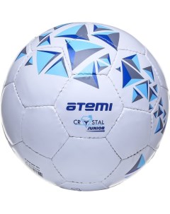 Мяч футбольный Crystal Junior р 5 белый синий голубой Atemi