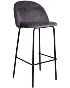 Барный стул Icon серый велюр HLR 21 черный Седия