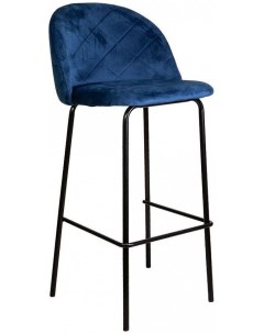 Барный стул Icon синий велюр HLR 64 черный Седия