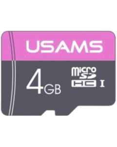 Карта памяти MicroSDHC 4Gb Class 10 US ZB100 розовый ZB100TF01 Usams