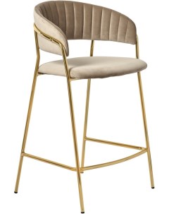 Барный стул Turin латте золотые ножки FR 0559 Bradex