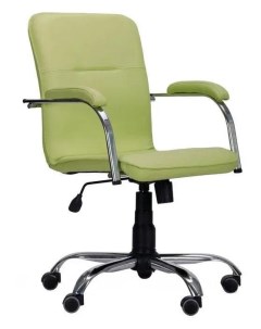 Офисное кресло Самба хром салатовый кожзам Mrd