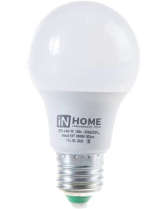 Светодиодная лампа LED A60 VC E27 3000K 10W 230V 900Lm 4690612020204 In home