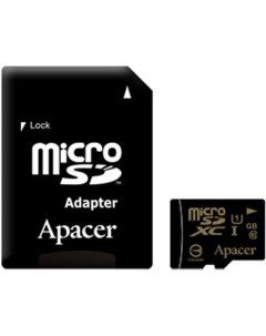 Карта памяти microSDHC Class 10 128GB адаптер AP128GMCSX10U1 R Apacer