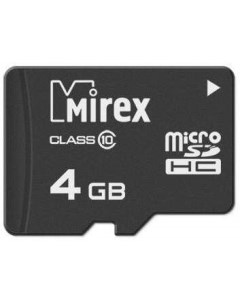 Карта памяти microSD 4GB microSDHC Class 10 13612 MC10SD04 Mirex