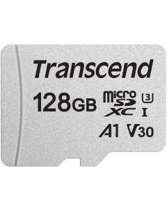 Карта памяти microSDXC 128 GB Class 10 UHS I U3 V30 A1 TLC TS128GUSD300S Transcend