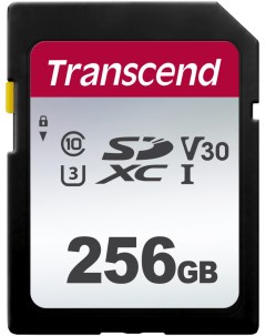 Карта памяти 256GB UHS I U3 SD TS256GSDC300S Transcend