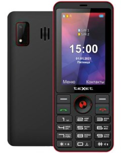 Мобильный телефон TM 321 черный красный 127040 Texet