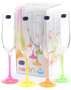 Набор бокалов для шампанского Neon 40729 D4892 190 4 Bohemia