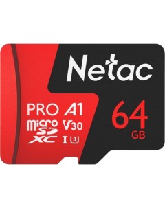 Карта памяти MicroSD card P500 Extreme Pro 64GB NT02P500PRO 064G R Netac