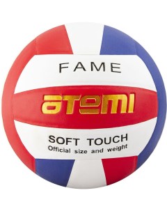 Мяч волейбольный Fame синтетическая кожа PU Soft красный белый синий Atemi