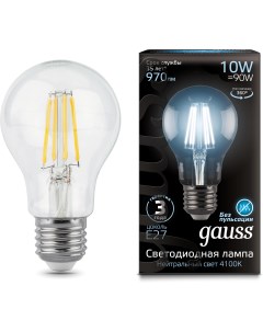 Лампочка LED Filament A60 E27 10W 970lm 4100К 1 10 40 102802210 Gauss
