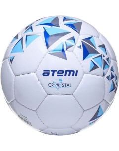 Мяч футбольный Crystal р 5 белый темно синий Atemi