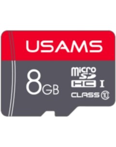 Карта памяти MicroSDHC 8Gb Class 10 US ZB092 красный ZB92TF01 Usams