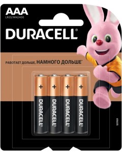 Батарейка LR03 MN2400 4BP CN Alkaline 4шт Duracell