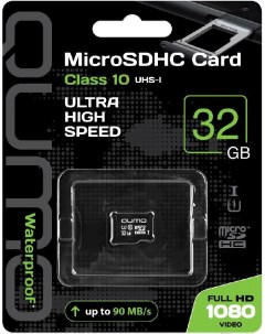 Карта памяти MicroSDHC 32GB Сlass 10 QM32GMICSDHC10U1NA Qumo