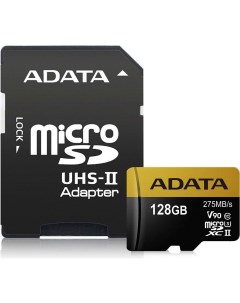 Карта памяти Premier ONE microSDXC UHS II 128GB адаптер AUSDX128GUII3CL10 CA1 A-data