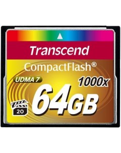 Карта памяти 1000x CompactFlash Ultimate 64GB TS64GCF1000 Transcend