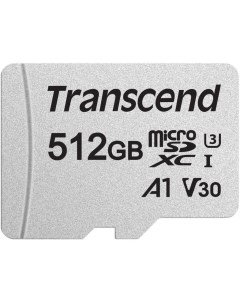 Карта памяти microSDXC 512Gb Class10 adapter TS512GUSD300S A Transcend