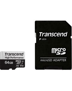 Карта памяти 64GB UHS I U3 microSD TS64GUSD330S Transcend