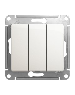 Перлам. Выключатель 3-кл. (без рамки) GSL000631 Glossa