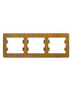Дерево дуб Рамка 3-местн. горизонтальная GSL000503 Glossa