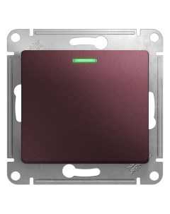Баклажан. Переключатель 1-кл. с подсв. (без рамки) GSL001163 Glossa